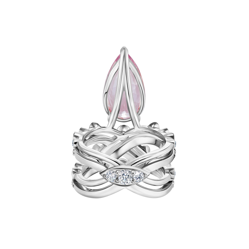 Кольцо с морганитом и бриллиантами