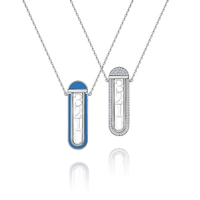 Колье-трансформер с бриллиантами и эмалью