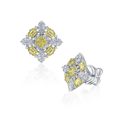 Серьги-пусеты с бриллиантами