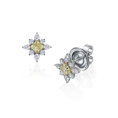 Серьги-пусеты с бриллиантами