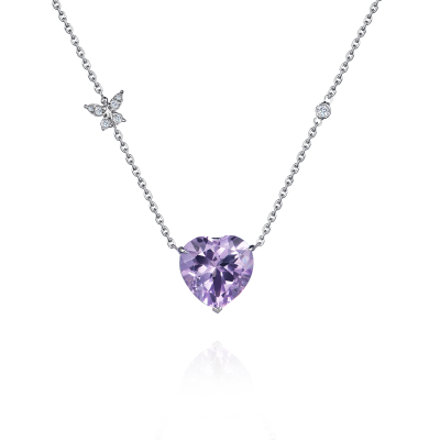 Колье с аметистом и бриллиантами