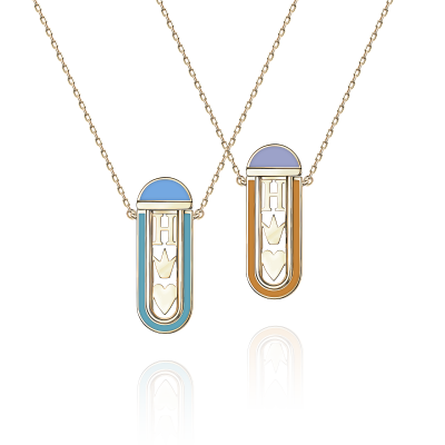 Детское колье-трансформер с эмалью