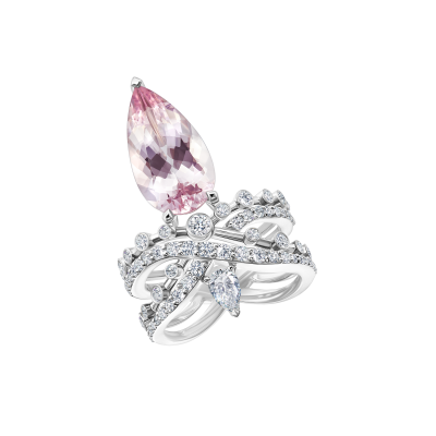 Кольцо с морганитом и бриллиантами
