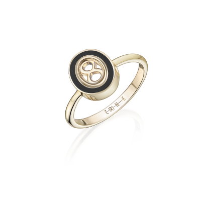 Кольцо "8" с эмалью