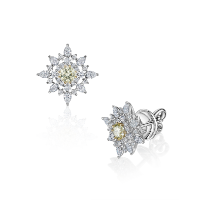 Серьги-пусеты с бриллиантами