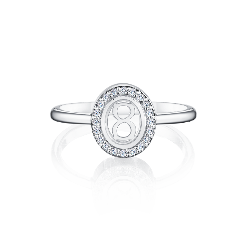 Кольцо "8" с бриллиантами