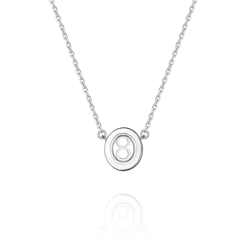 Колье "8" с эмалью