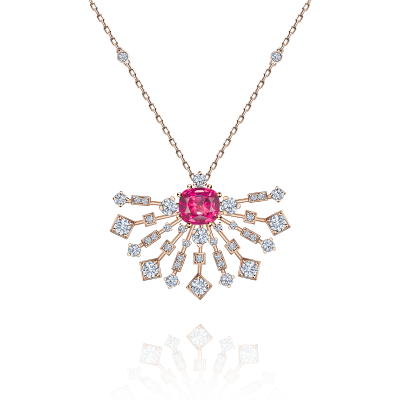 Колье со шпинелью и бриллиантами