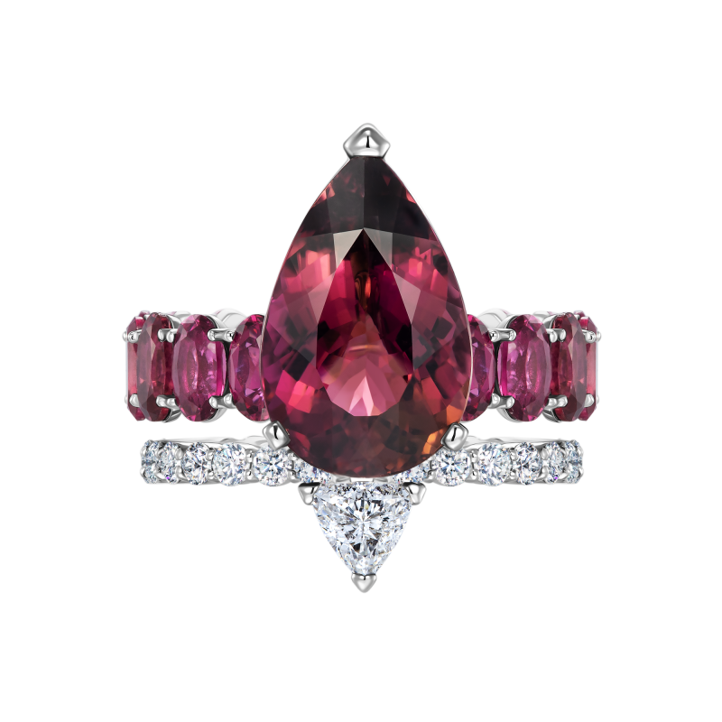 Кольцо с турмалинами и бриллиантами