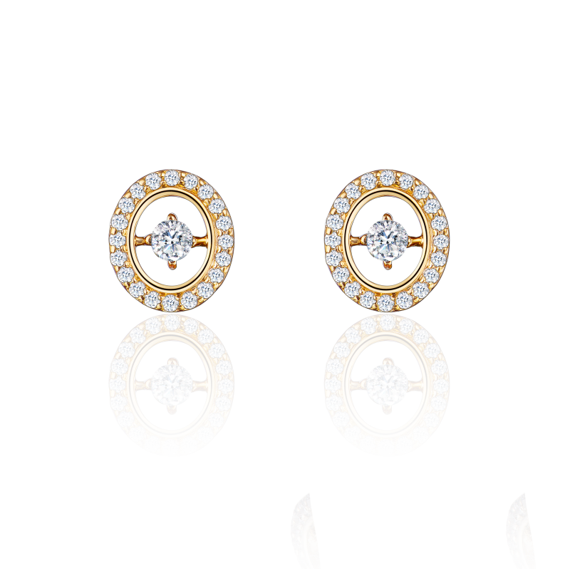 Серьги-пусеты с бриллиантами